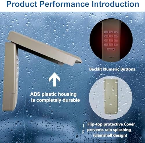 Universal Garage Door Opener Keypad for Liftmaster Chamberlain Craftsman Wayne Dalton Openers Produced since 1993, Wireless Keypad Keyless Entry, Replaces 877/878MAX 377/977/877/66LM,Safe Security+2.0