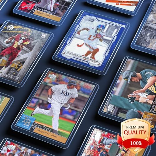 1000 Card Sleeves Top Loaders for Cards, Premium Toploaders for Cards, 3"x4" Baseball Card Protectors Hard Plastic, Hard Card Sleeves, Sports Trading Card Holder (500 Toploaders + 500 Penny Sleeve)