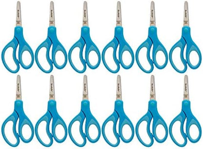 Scotch 5" Soft Touch Blunt Kid Scissors, Purple, 12 Count Teacher's Pack, Ideal for school supplies and classroom projects