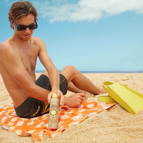 Sun Bum Original SPF 70 Sunscreen Body Spray | Broad Spectrum Moisturizing Sunblock with Vitamin E | Hawaii 104 Act Compliant (Octinoxate & Oxybenzone Free) | 2 Pack, 6 oz