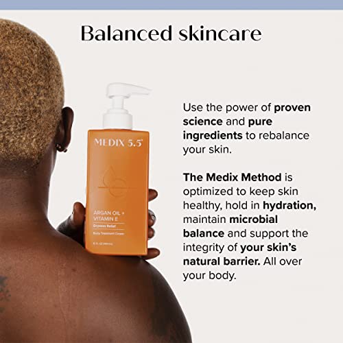 Medix 5.5 Retinol Body Lotion + Argan Oil Cream 2PC Skin Care Set Body & Face Moisturizer | Firming Body Lotion Bundle Reduces Look Of Wrinkles, Cellulite, Crepey Skin, & Uneven Skin Tone, 2PC