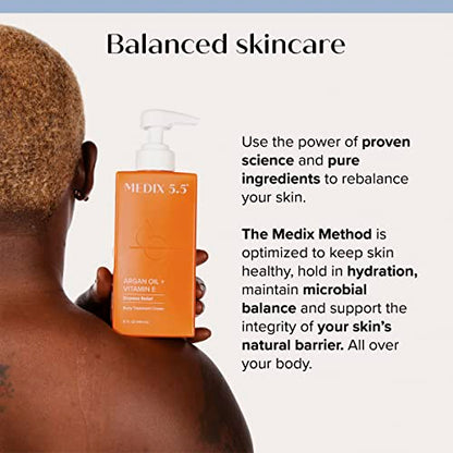 Medix 5.5 Retinol Body Lotion + Argan Oil Cream 2PC Skin Care Set Body & Face Moisturizer | Firming Body Lotion Bundle Reduces Look Of Wrinkles, Cellulite, Crepey Skin, & Uneven Skin Tone, 2PC
