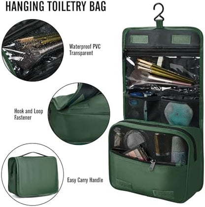 Veken 8 Set Packing Cubes for Travel Essentials, Suitcase Organizer Bags in 4 Sizes, Carry-On Luggage Accessories with Large Laundry & Hanging Toiletry Bag, Must-Have for Airplane, Road Trip & Camping