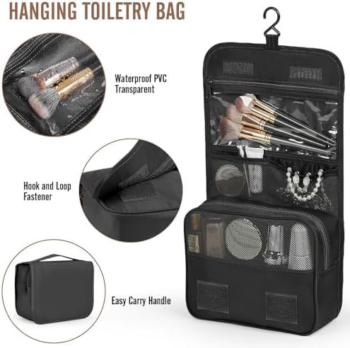Veken 10 Set Packing Cubes for Travel Essential, Suitcase Organizer Bags in 4 Sizes, Carry-On Luggage Accessories with Large Laundry & Hanging Toiletry Bag, Must-Have for Airplane, Road Trip & Camping