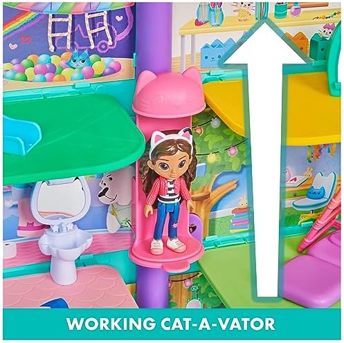 Gabby’s Dollhouse, Purrfect Dollhouse with 15 Pieces including Toy Figures, Furniture, Accessories and Sounds, Kids Toys for Ages 3 and up