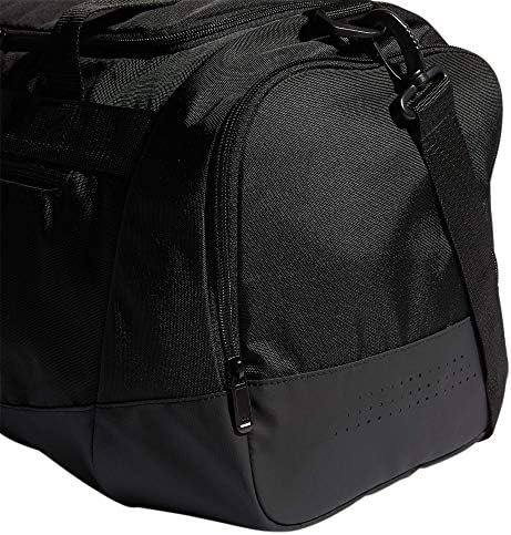 adidas Unisex Defender 4.0 Gym Duffel Bag for Men and Women, Black/White, Small (38L)