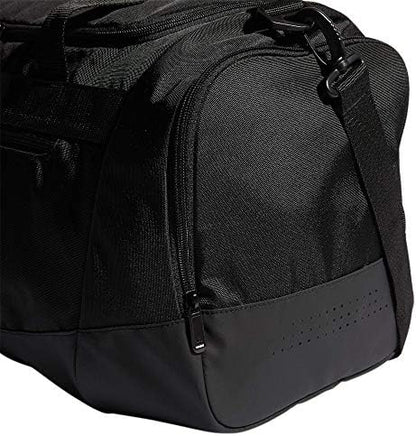 adidas Unisex Defender 4.0 Gym Duffel Bag for Men and Women, Black/White, Small (38L)