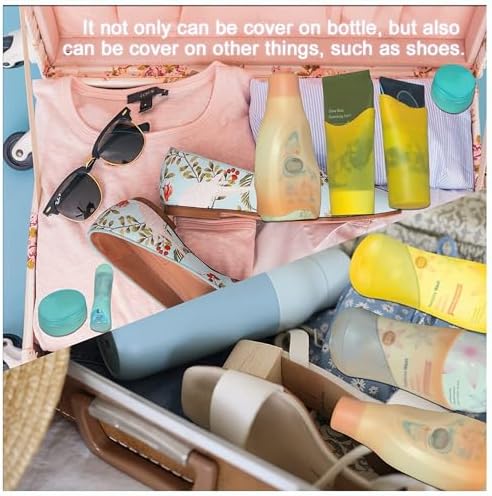 Silicone Bottle Covers Travel Essentials for Women Men, Beach Vacation Essentials, Travel Size Toiletries Accessories, Cruise Ship Essentials 2025, Must Haves, Leak Proofing