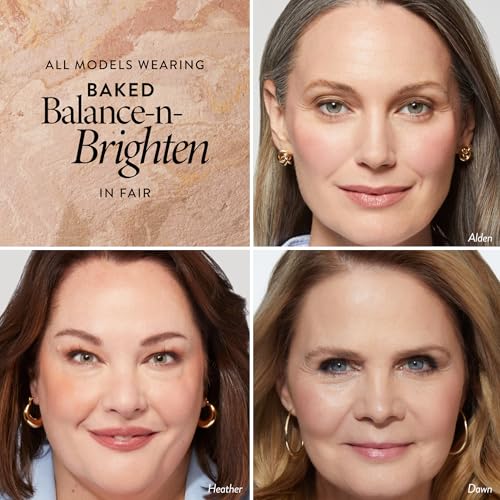 LAURA GELLER NEW YORK Award-Winning Baked Balance-n-Brighten Color Correcting Powder Foundation - Fair - Buildable Light to Medium Coverage - Demi-Matte Natural Finish