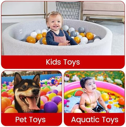 MoonxHome Ball Pit Balls for Toddlers, BPA Free Crush Proof Plastic Toy Balls for Ball Pit, Children's Pool Water Toys, Macaron Ocean Balls for Play Tent 2.15 Inch Pack of 100…