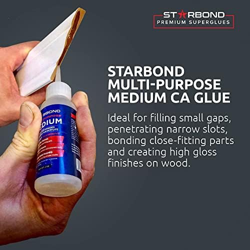 Premium Grade Cyanoacrylate (CA) Super Glue by Starbond - 16 oz. Complete Refill KIT (453g) - with Extra Bottles, Caps, and Microtips - for Woodturning, Pen Turning, Hobby, Lapidary, Acrylic Nails