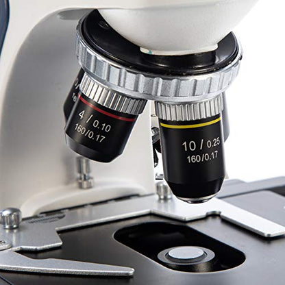 Swift SW380T 40X-2500X Magnification, Siedentopf Head, Research-Grade Trinocular Microscope Compound Lab with Wide-Field 10X/25X Eyepieces, Mechanical Stage, Ultra-Precise Focusing, Camera-Compatible