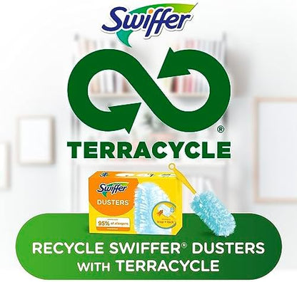 Swiffer Feather Dusters Multi-Surface Duster Refills, Bamboo, White, 18 Count (Pack of 2)