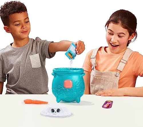Magic Mixies Magical Gem Surprise Water Magic Cauldron - Reveal a Non-Electronic Mixie Plushie and Magic Ring with a pop up Reveal from The Fizzing Cauldron Medium