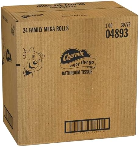 Charmin Ultra Strong Clean Touch Toilet Paper, 24 Family Mega Rolls = 120 Regular Rolls