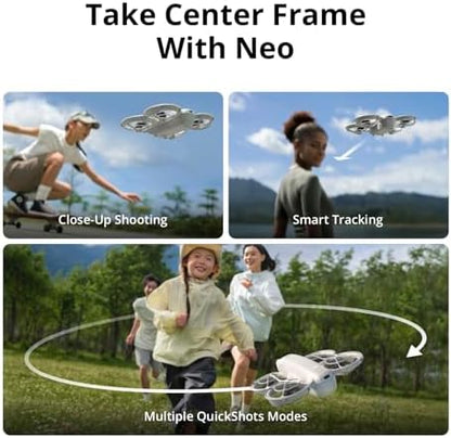 DJI Neo Three-Battery Combo, Mini Drone with 4K UHD Camera for Adults, 135g Self Flying Drone that Follows You, Palm Takeoff, Subject Tracking, QuickShots, Stabilized Video (Controller-Free)