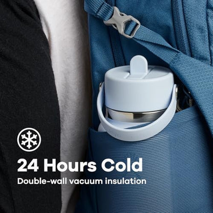 Hydro Flask 32 Oz Wide Flex Straw Cap Bottle - Insulated Stainless Steel - Wide Straw Lid, Non Spill, Leakproof in Cascade