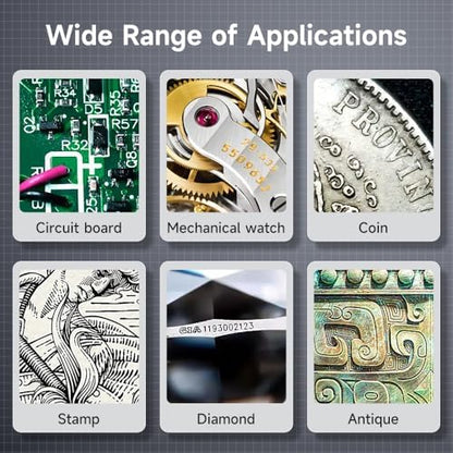 Digital Microscope Handheld 2.0 inch IPS Color Screen,Portable Digital Magnifying Glass,Marco Microscope for Kids,Built-in 8LED Lights,USB Compatible with PC Windows, Mac OS