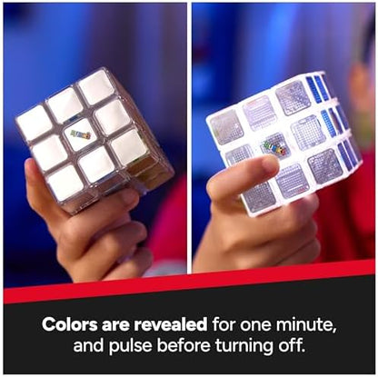 Rubik’s Cube, Pulse Cube, Light-Up Brain Teaser Puzzle for Speed Cubers, Solve The Puzzle Before The Lights Turn Off, Problem-Solving Brain Teaser & Fidget Toy for Adults, Teens, Kids Ages 8 & Up