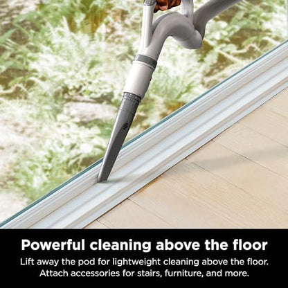 Shark | Upright Vacuum Cleaner | Navigator Lift-Away | Swivel Steering | HEPA Filter | Vacuum for Pet Hair | Crevice Tool & Dusting Brush Included | For Carpets & Hard Floors | White/Silver | NV356E