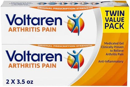 Voltaren Arthritis Pain Gel for Powerful Topical Arthritis Pain Relief with Diclofenac - NEW Easy Open Cap - 100 g x 2