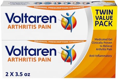Voltaren Arthritis Pain Gel for Powerful Topical Arthritis Pain Relief with Diclofenac - NEW Easy Open Cap - 100 g x 2