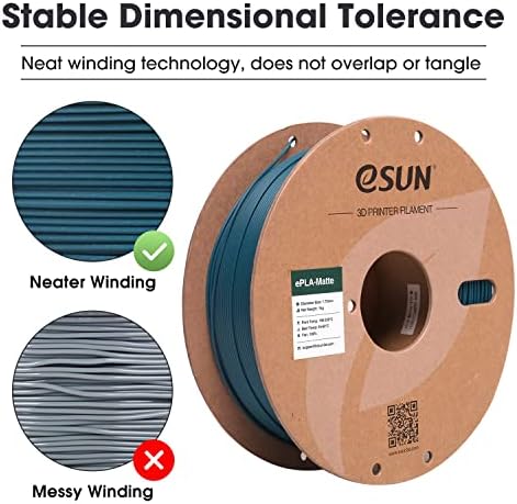 eSUN Matte PLA Filament 1.75mm, Matte 3D Printer PLA Filament, 1KG Spool 3D Printing Filament for 3D Printers, Morandi Green