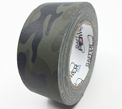 Gaffer Power Camouflage Gaffer Tape | Premium Grade Army Green Camo Tape | USA Made | Heavy Duty, Non-Reflective & Water Resistant | 2 Inch x 25 Yards