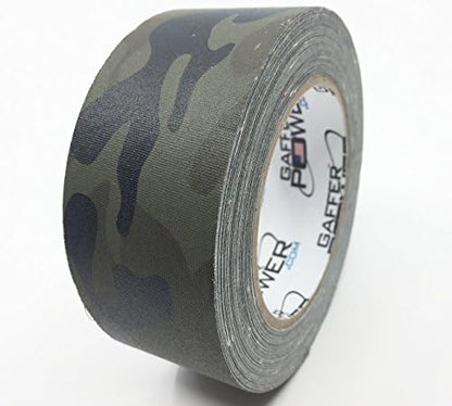 Gaffer Power Camouflage Gaffer Tape | Premium Grade Army Green Camo Tape | USA Made | Heavy Duty, Non-Reflective & Water Resistant | 2 Inch x 25 Yards