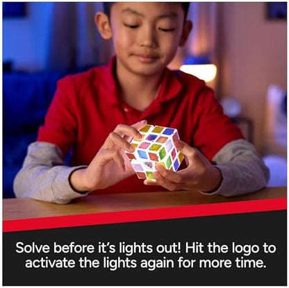 Rubik’s Cube, Pulse Cube, Light-Up Brain Teaser Puzzle for Speed Cubers, Solve The Puzzle Before The Lights Turn Off, Problem-Solving Brain Teaser & Fidget Toy for Adults, Teens, Kids Ages 8 & Up