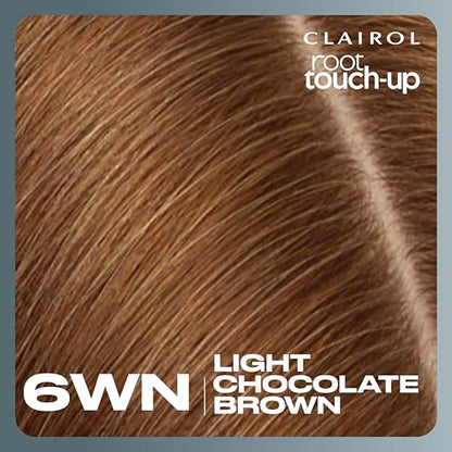 Clairol Root Touch-Up by Nice'n Easy Permanent Hair Dye, 6WN Light Chocolate Brown Hair Color, Pack of 2