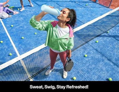 26 oz Insulated Water Bottle with 2-in-1 Straw and Spout Lid, Keep Cold 24H, Leak-Proof, Fits in Car Cup Holder, Stainless Steel Water Bottle for Sports, Travel, and School (Dark Knight)