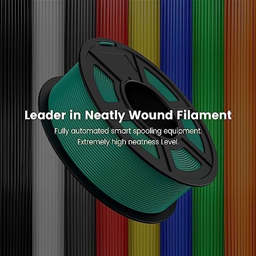 SUNLU PLA 3D Printer Filament PLA Filament 1.75mm, Neatly Wound 3D Printing Filament 1.75mm, Dimensional Accuracy +/- 0.02 mm, Fit Most FDM 3D Printers, 1kg Spool (2.2lbs), Red