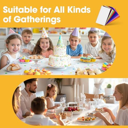 White Plastic Table Cloth - 24 Pack 54" × 108" Rectangle Disposable Tablecloths for 6FT Tables, Waterproof Table Cover for Party, Holiday & Gathering Use