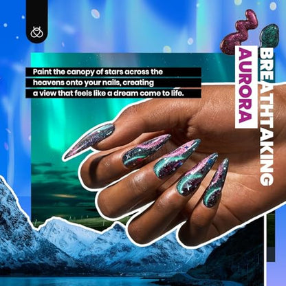 Beetles Gel Polish Kit 53pcs, 36 Colors Nail Kit Pink Purple Cat Eye Gel Polish Kit With 4pcs Base and Glossy Matte Glitter Top Coat Fall Halloween Travel Diary Manicure Gift for Women