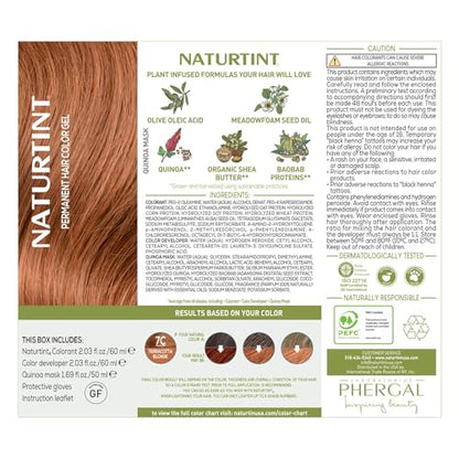Naturtint 7C Terracotta Blonde Permanent Hair Color (Pack of 6), Ammonia Free, Vegan, Cruelty Free, up to 100% Gray Coverage, Long Lasting Results (Packaging may vary)