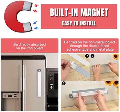 LEPOTEC 30-LED Motion Sensor Cabinet Light,Magnetic Motion Activated Under Counter Closet Lighting, Wireless USB Rechargeable Kitchen Cupboard Night Lights,Motion Activated Light Bar-2Pack