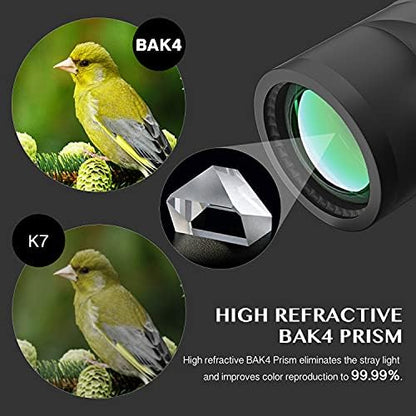 Aomekie 10x50 Binoculars for Adults Marine Military Binoculars Waterproof with Rangefinder Compass BAK4 Prism FMC Lens for Birdwatching Hunting Boating (10X50 Black)