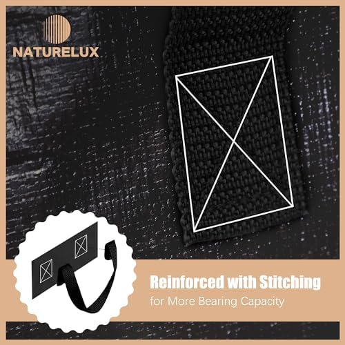 Heavy Duty Moving Bags with Backpack Straps and Strong Handles, Alternative to Moving Boxes and Storage Totes for Dorm Room Essentials, 6 Pack, Black