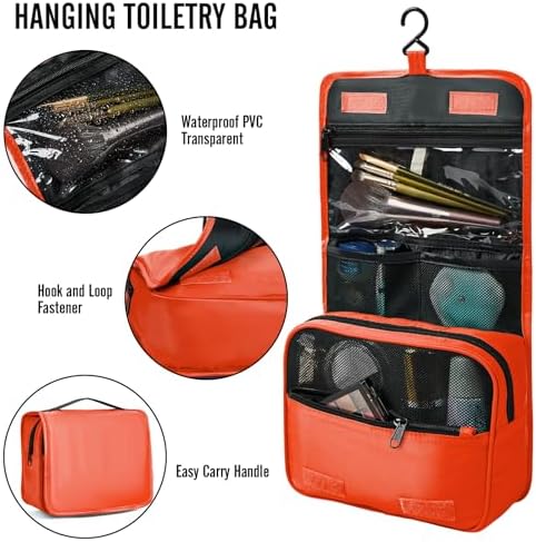 Veken 8 Set Packing Cubes for Travel Essentials, Suitcase Organizer Bags in 4 Sizes, Carry-On Luggage Accessories with Large Laundry & Hanging Toiletry Bag, Must-Have for Airplane, Road Trip & Camping