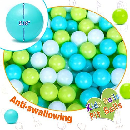 Vanland Ball Pit Balls for Baby and Toddler Phthalate Free BPA Free Crush Proof Plastic - Multicolored Pit Balls in Reusable Play Toys for Kids with Storage Bag