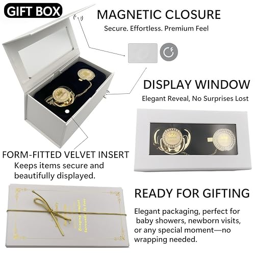 Personalized Any Name Bling Gold Silver Pacifier and Clip Set 18 Colors BPA Free Safe Unique Design Luxurious Dummy Ideal Gift for Baby Show New Born