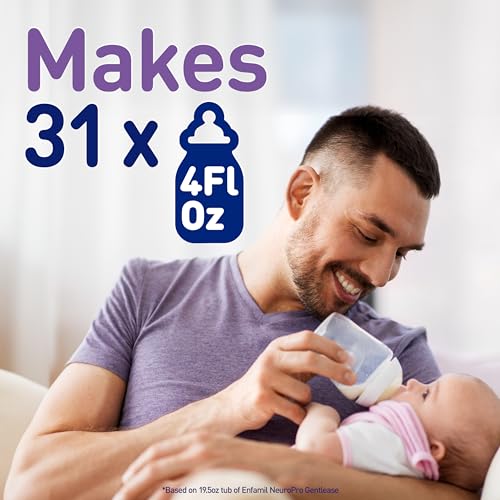 Enfamil NeuroPro Gentlease Baby Formula, Brain Building DHA, HuMO6 Immune Blend, Designed to Reduce Fussiness, Crying, Gas & Spit-up in 24 Hrs, Prebiotics to Promote Softer Stools, Baby Milk, 27.4 Oz