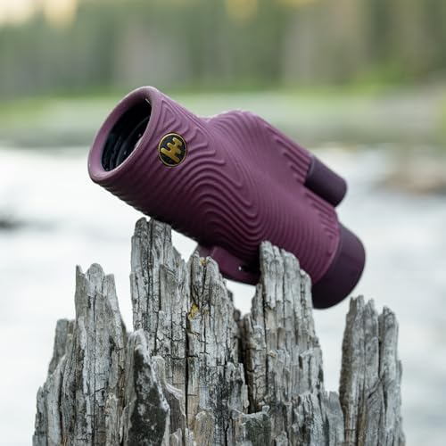 Nocs Provisions Field Tube 10x32 Waterproof Monocular, 10X Magnification Telescope, Bak4 Prism, Wide Field of View for Bird Watching, Backpacking & Wildlife Viewing - Oxblood Maroon