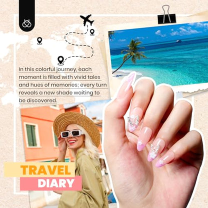 Beetles Gel Polish Kit 53pcs, 36 Colors Nail Kit Pink Purple Cat Eye Gel Polish Kit With 4pcs Base and Glossy Matte Glitter Top Coat Fall Halloween Travel Diary Manicure Gift for Women