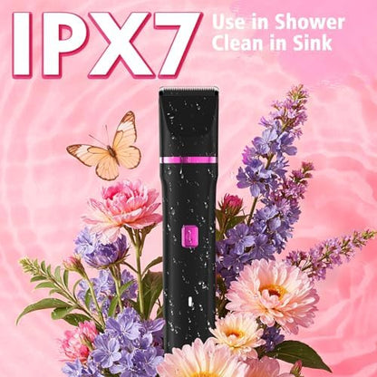Bikini Trimmer for Women - Waterproof Wet & Dry Electric Foil Shaver for Private Area, Rechargeable Dock, Painless Smooth Shaving & Trimming of The Body, Face, Underarm, Legs, Tiktok Trend Items