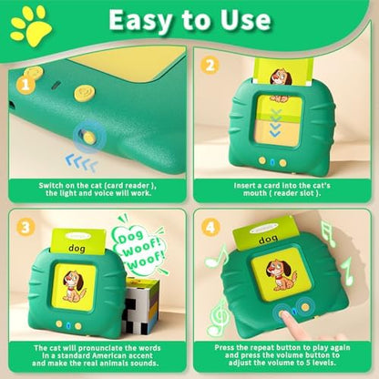 Toddler Toys Talking Flash Cards for 1 2 3 4 5 6 Year Old Boys and Girls, Autism Sensory Toys for Autistic Children, Learning Educational Montessori Speech Therapy 248 Sight Words Kids Gifts