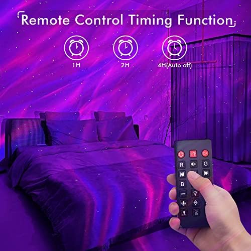 Rossetta Star Projector, Galaxy Projector for Bedroom, LED Night Light Aurora Projector with Bluetooth Speaker, White Noise, Timer and Remote, Room Decor, Gifts for Kids, Adults, Christmas, Birthday