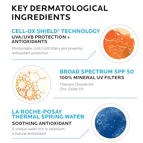 La Roche-Posay Anthelios Sunscreen SPF 50, Ultra-Light Fluid Broad Spectrum SPF 50, Face Sunscreen with Titanium Dioxide Mineral, Lightweight & Fast-Absorbing, Oil-Free, Matte Finish