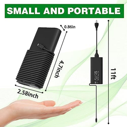 130W USB C Laptop Charger Compatible with Dell Computer XPS 15 17 9575 9500 9510 9520 9530 9700 9710 9720 9730,Precision 5470 5480 5550 5560 5530 5570 5750 5760 5770 3550 3560 3570 3571 2in1,Latitude